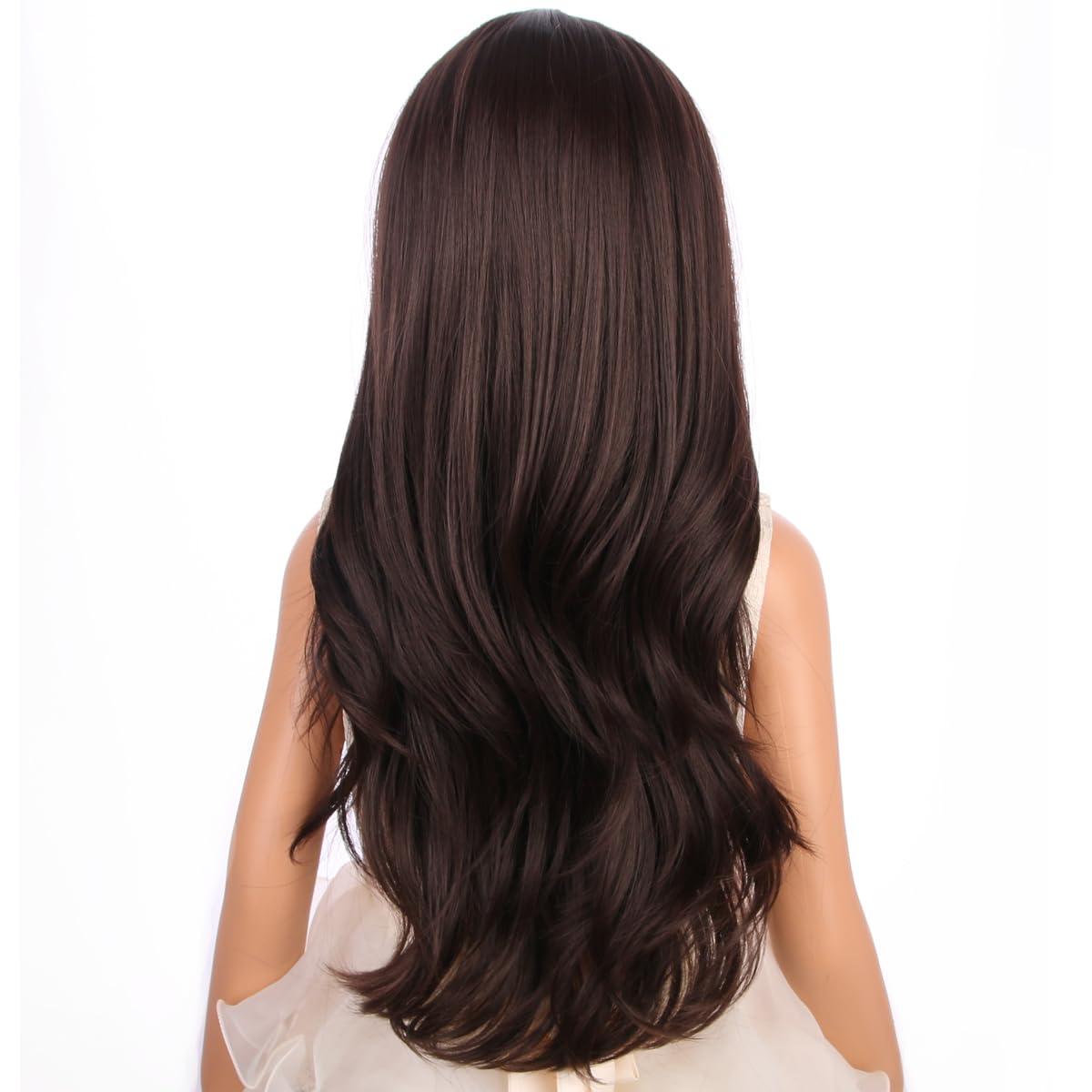 imageKids Blue Wig Long Wavy Child Wig Light Blue Wig for Kids Heat Resistant Synthetic Hair Cosplay Costume Girls Wig Mixed BlueBrown