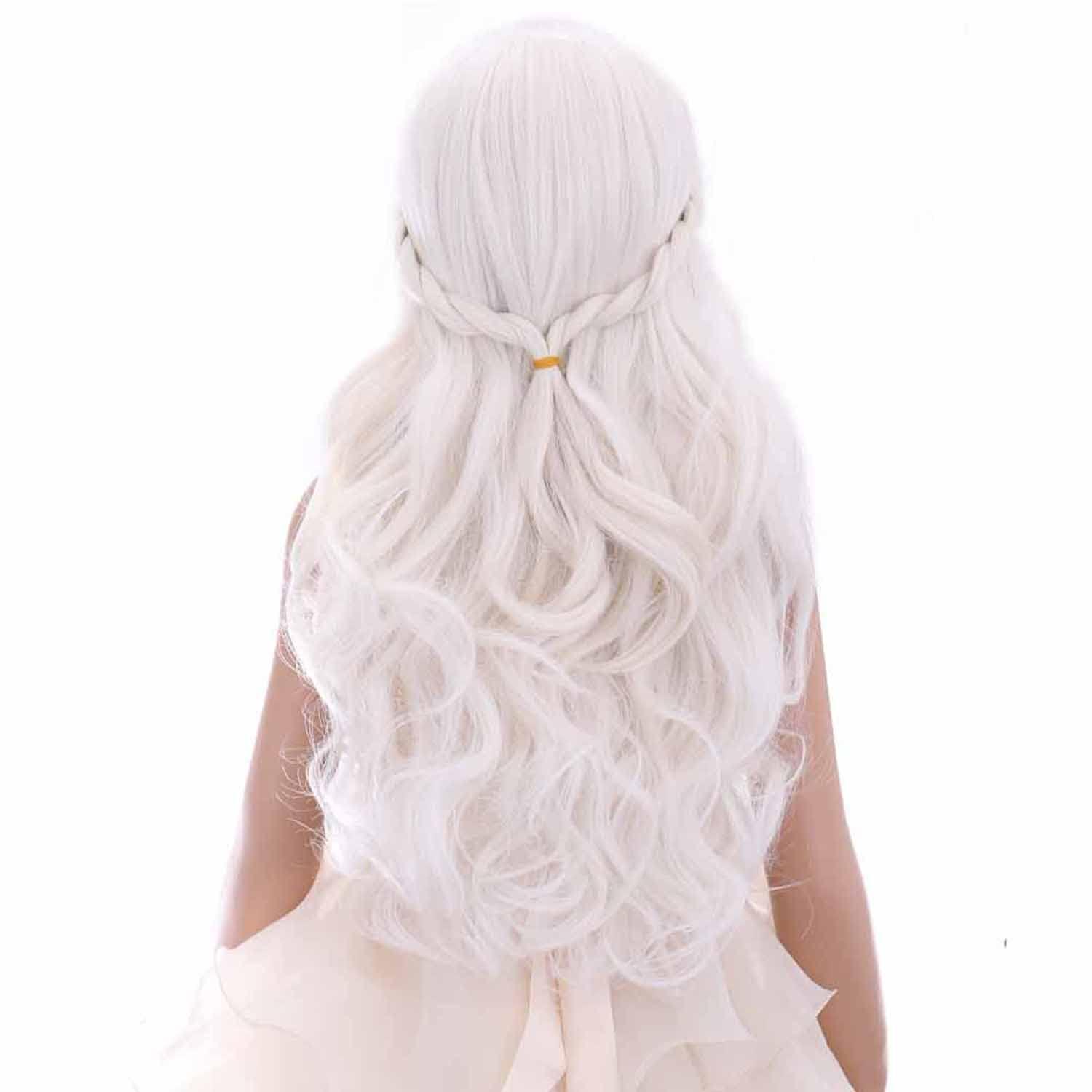 imageKids Blue Wig Long Wavy Child Wig Light Blue Wig for Kids Heat Resistant Synthetic Hair Cosplay Costume Girls Wig Mixed BluePlatinum Blonde