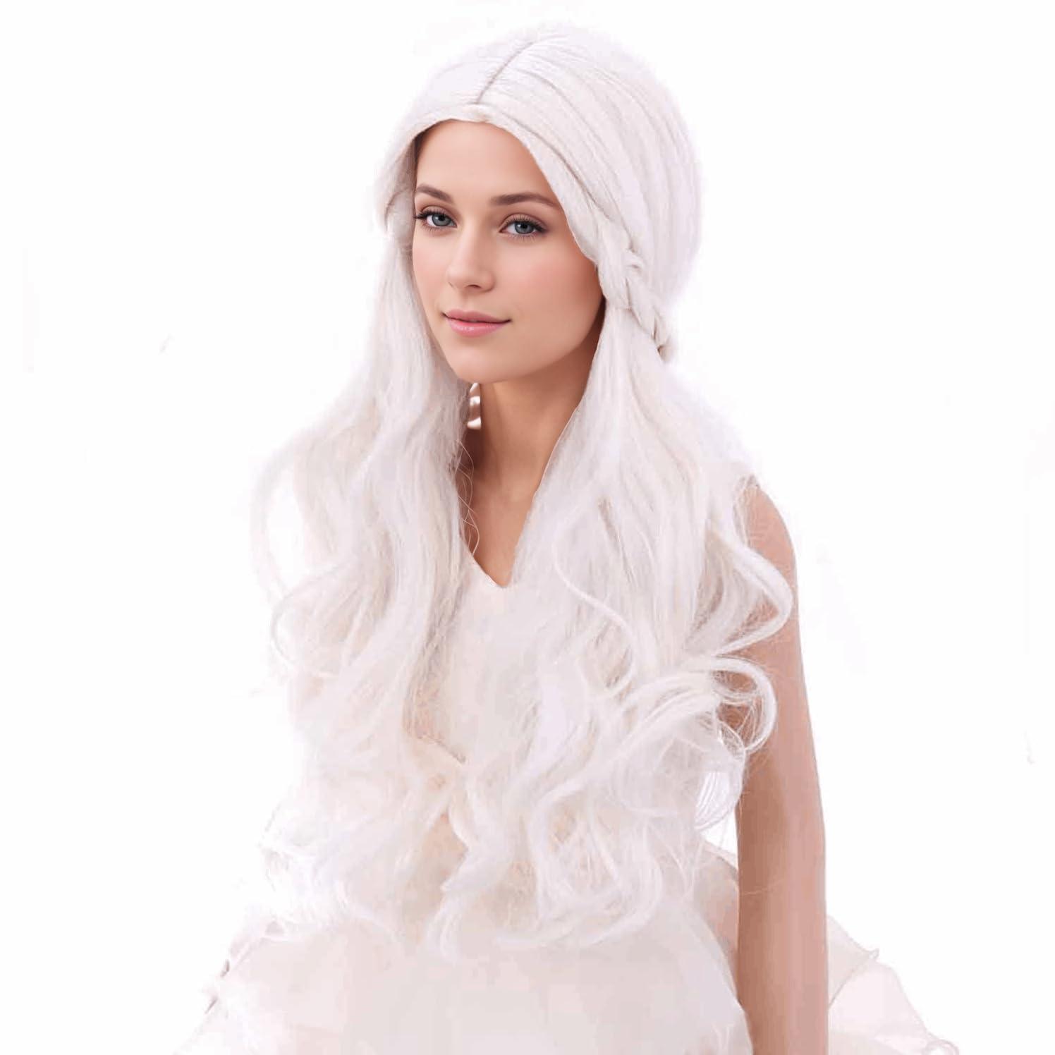 imageKids Blue Wig Long Wavy Child Wig Light Blue Wig for Kids Heat Resistant Synthetic Hair Cosplay Costume Girls Wig Mixed BluePlatinum Blonde