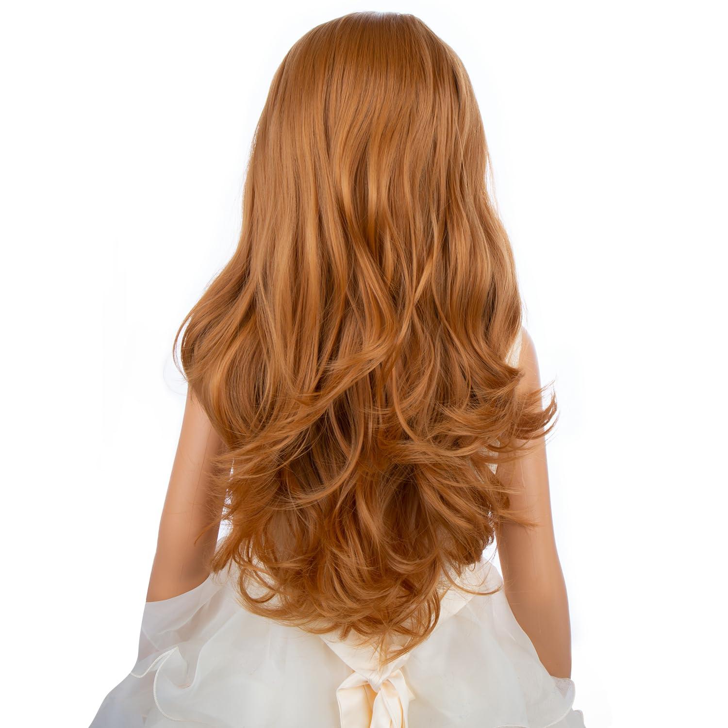 imageKids Blue Wig Long Wavy Child Wig Light Blue Wig for Kids Heat Resistant Synthetic Hair Cosplay Costume Girls Wig Mixed BlueStrawberry Blonde