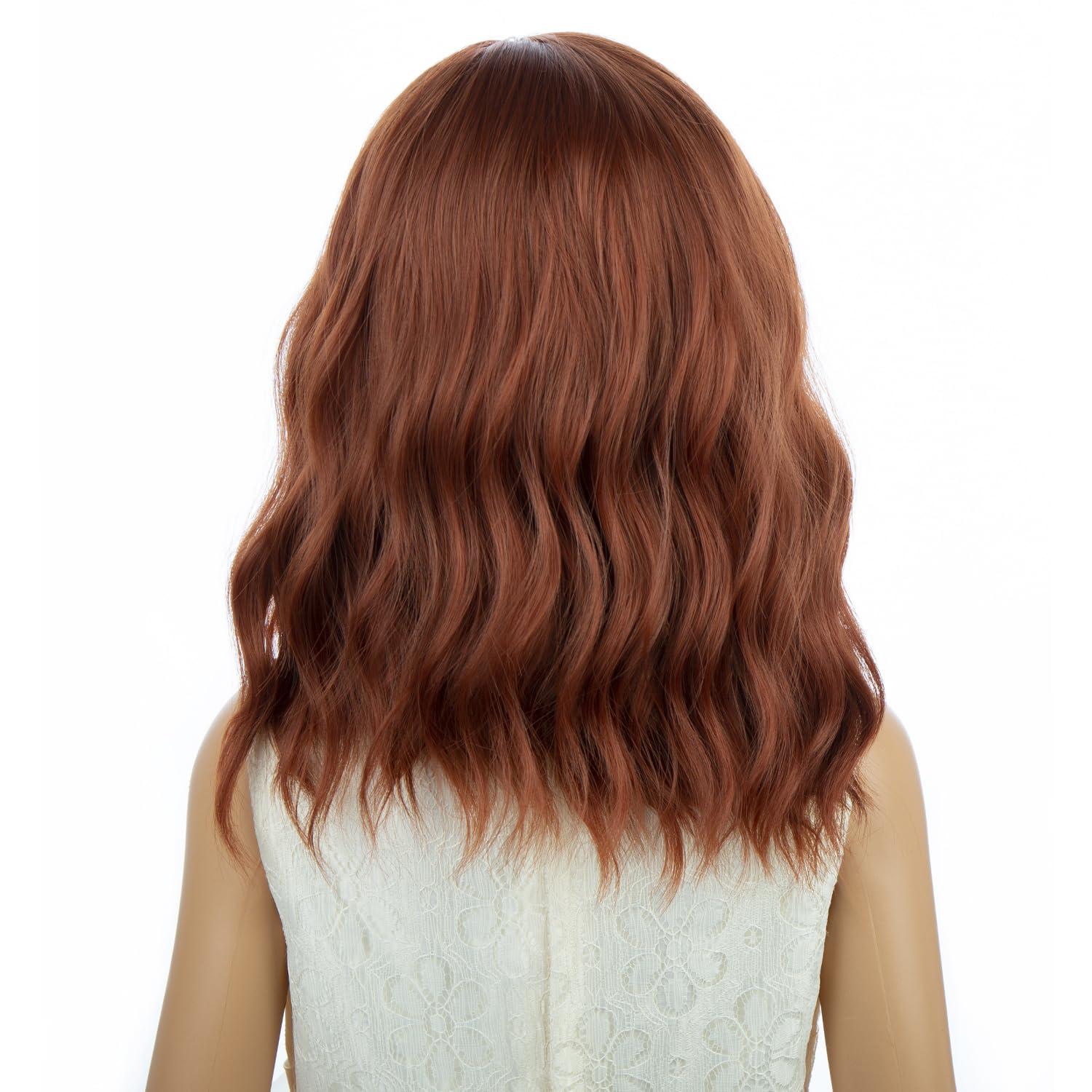 imageKids Flame Fire Wig Child Short Ombre Orange Wig for Girls Cosplay Halloween Party Costume Synthetic WigsDark Orange