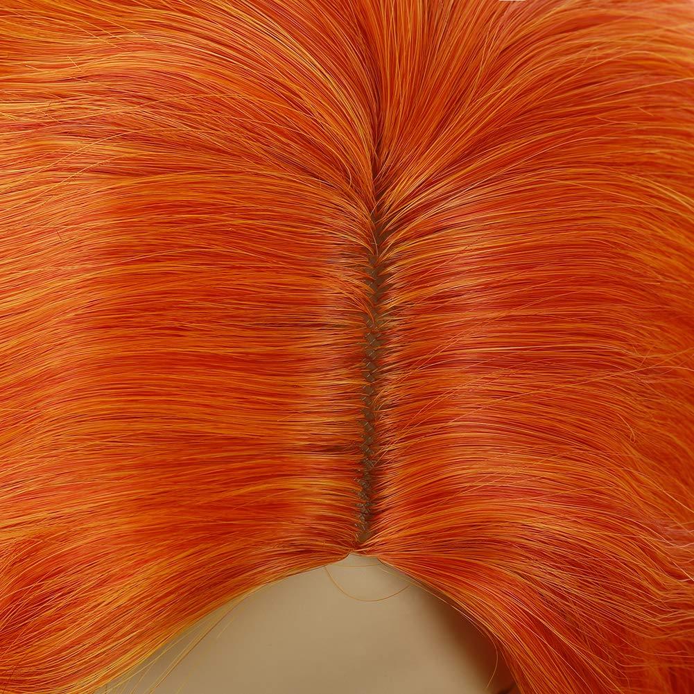 imageKids Flame Fire Wig Child Short Ombre Orange Wig for Girls Cosplay Halloween Party Costume Synthetic WigsOmbre Orange