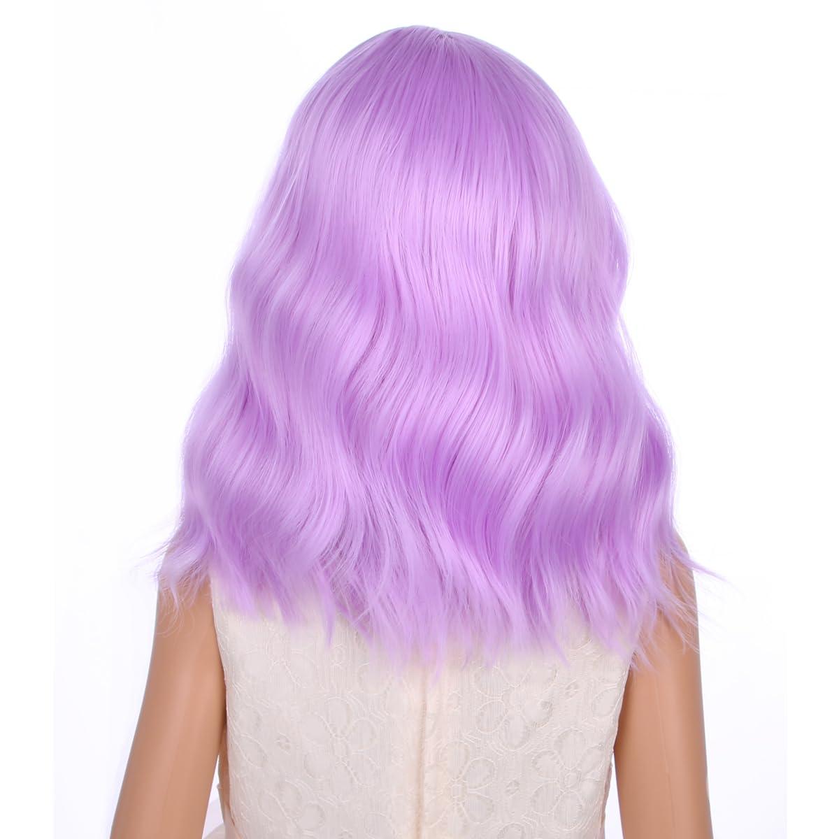 imageKids Flame Fire Wig Child Short Ombre Orange Wig for Girls Cosplay Halloween Party Costume Synthetic WigsPurple