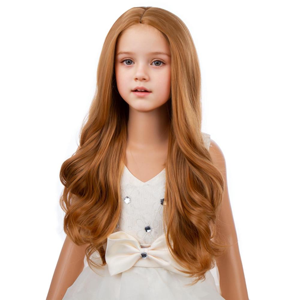 imageKids Blue Wig Long Wavy Child Wig Light Blue Wig for Kids Heat Resistant Synthetic Hair Cosplay Costume Girls Wig Mixed BlueStrawberry Blonde