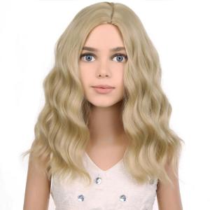 Kids Flame Fire Wig Child Short Ombre Orange Wig for Girls Cosplay Halloween Party Costume Synthetic Wigs(Ash Blonde)