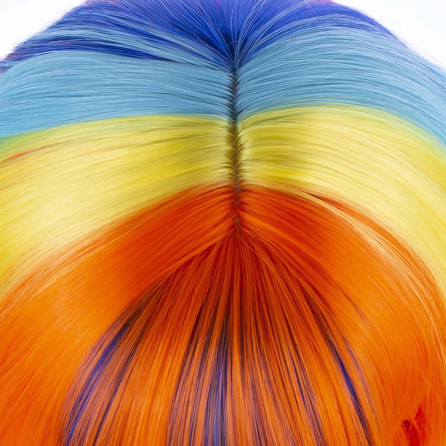 imageBlack Kids Child Wig Shoulder Length Black Wavy Wigs with Bangs for Gilrs Heat Resistant Synthetic Girls Wig Daily Wear WigsColorful