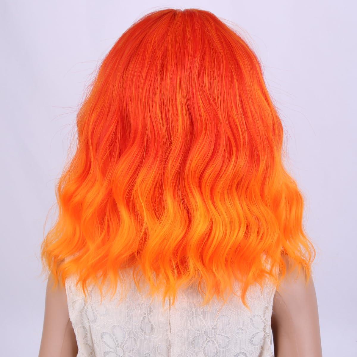 imageBlack Kids Child Wig Shoulder Length Black Wavy Wigs with Bangs for Gilrs Heat Resistant Synthetic Girls Wig Daily Wear WigsFlame