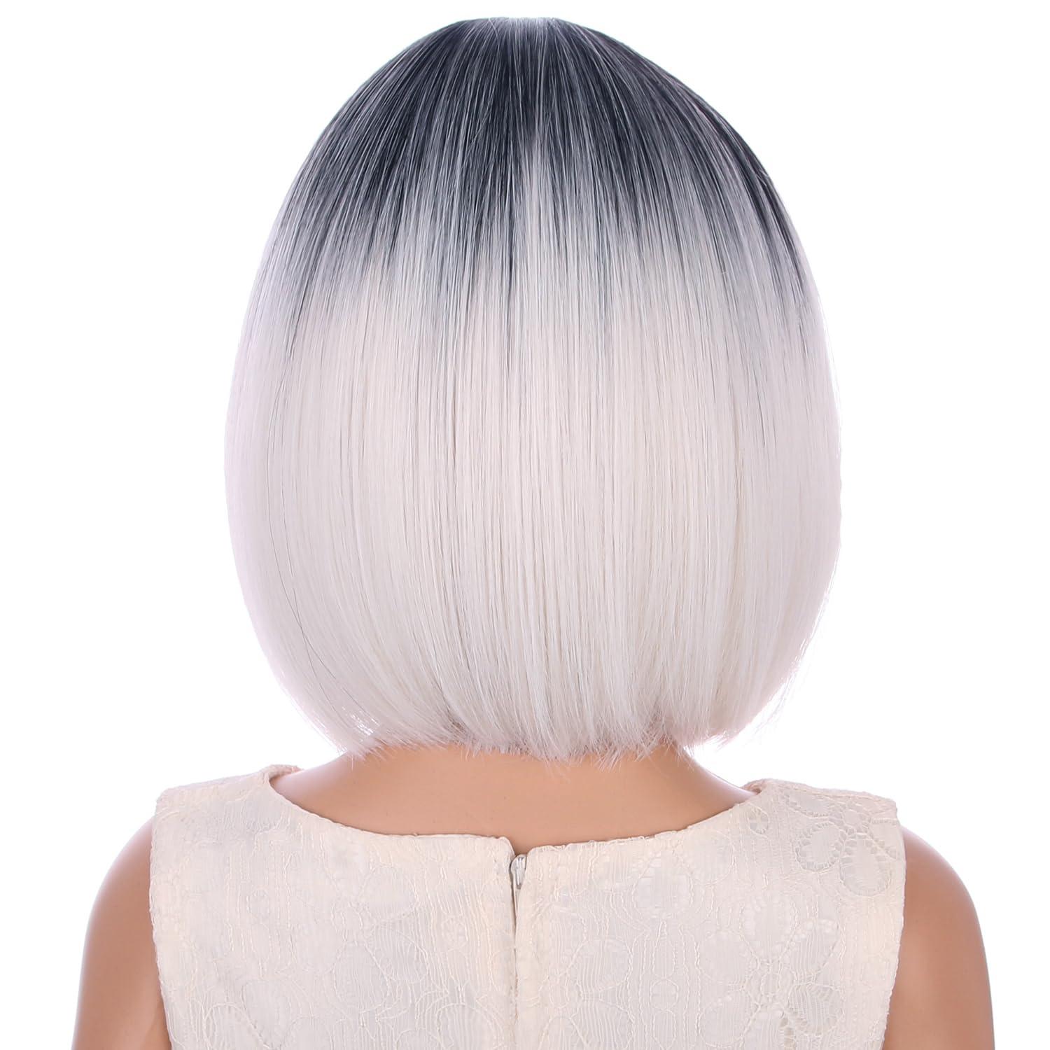 imageKids Orange Bob Wig Child Short Straight Ginger Bob Wig for Girls Cosplay Party Daily Wear Heat Resistant Synthetic Wig OrangeOmbre Blonde