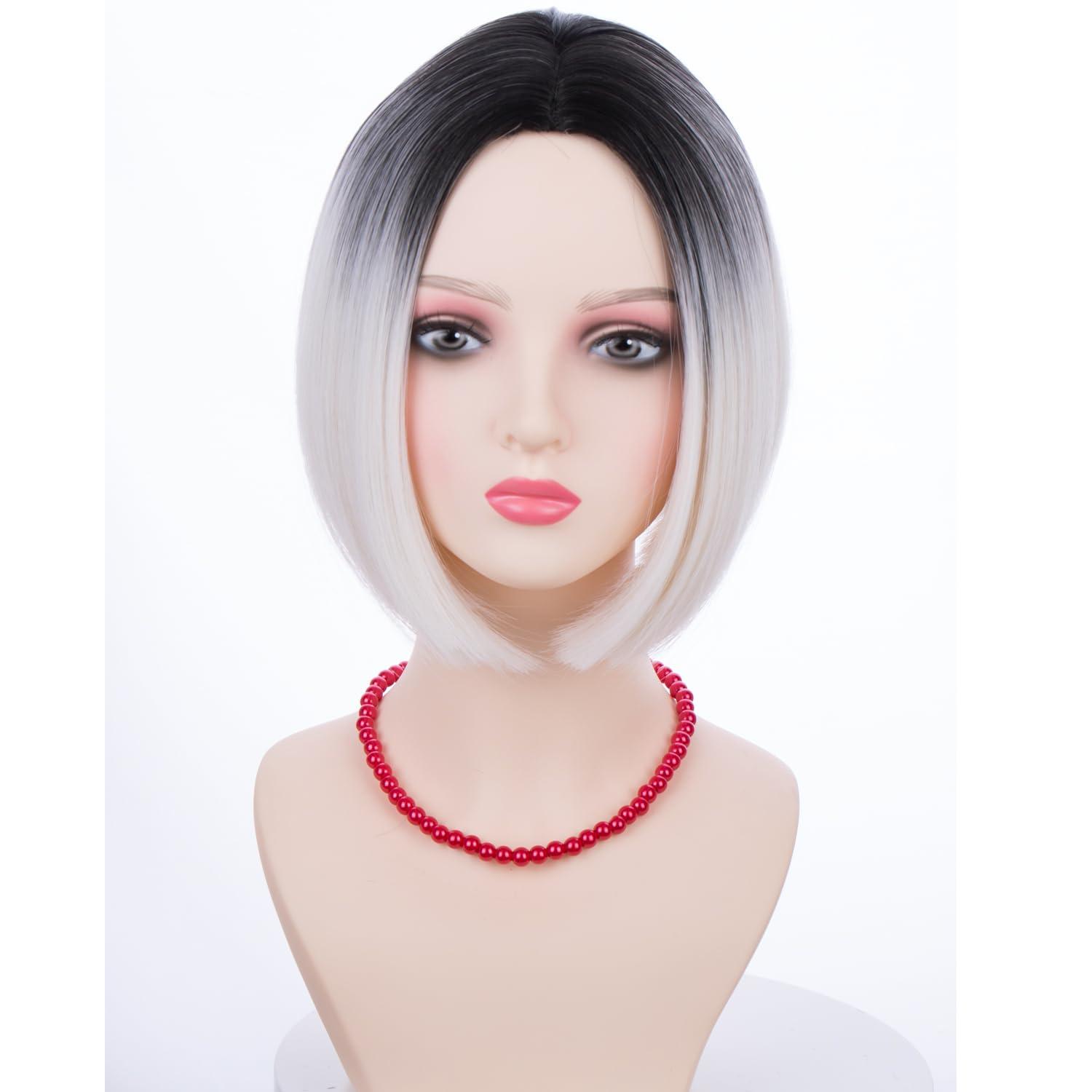 imageKids Orange Bob Wig Child Short Straight Ginger Bob Wig for Girls Cosplay Party Daily Wear Heat Resistant Synthetic Wig OrangeOmbre Blonde