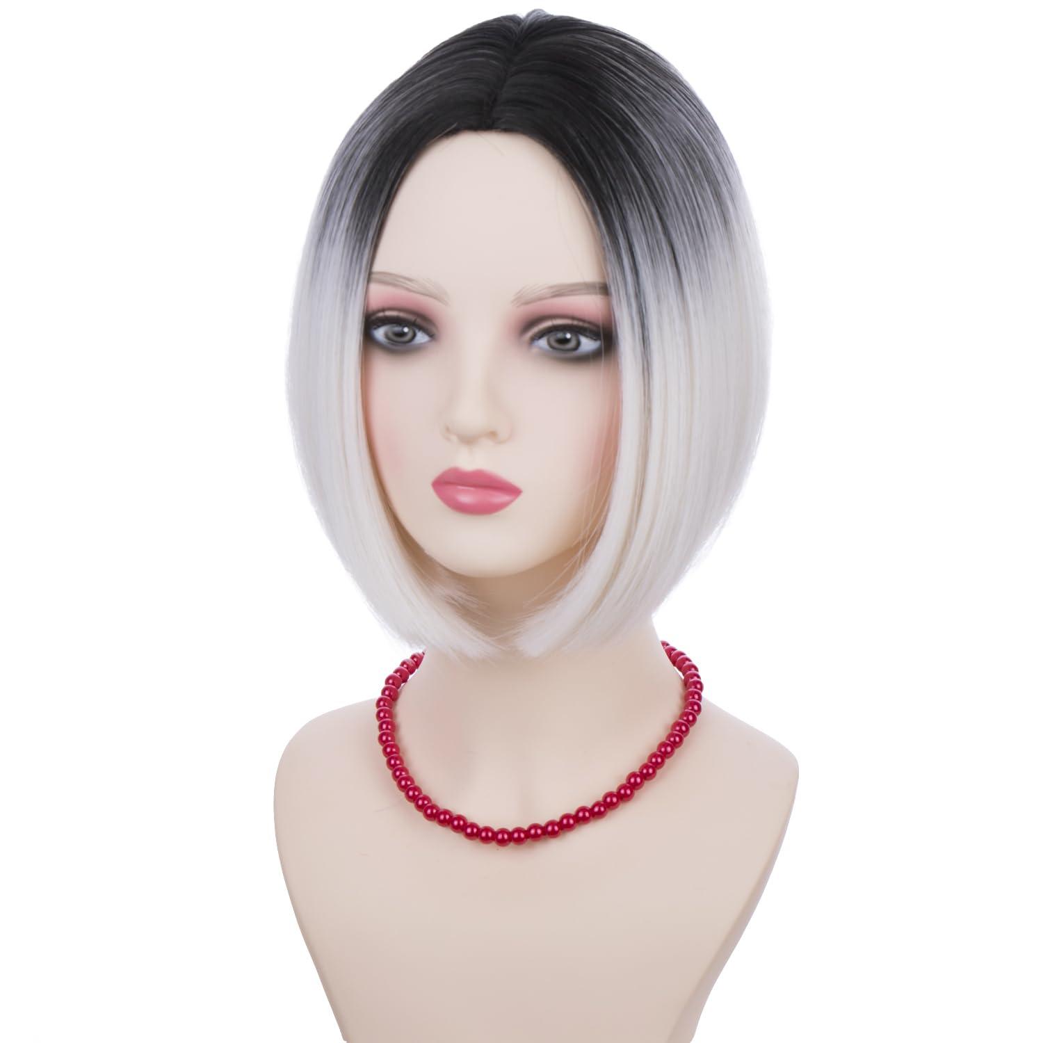 imageKids Orange Bob Wig Child Short Straight Ginger Bob Wig for Girls Cosplay Party Daily Wear Heat Resistant Synthetic Wig OrangeOmbre Blonde