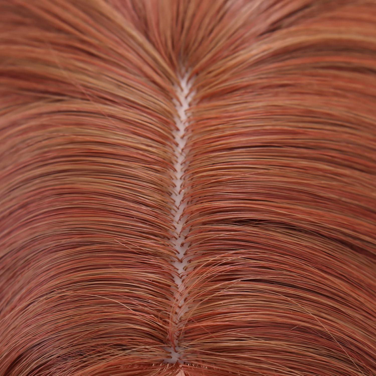 imageKids Orange Bob Wig Child Short Straight Ginger Bob Wig for Girls Cosplay Party Daily Wear Heat Resistant Synthetic Wig OrangeOrange