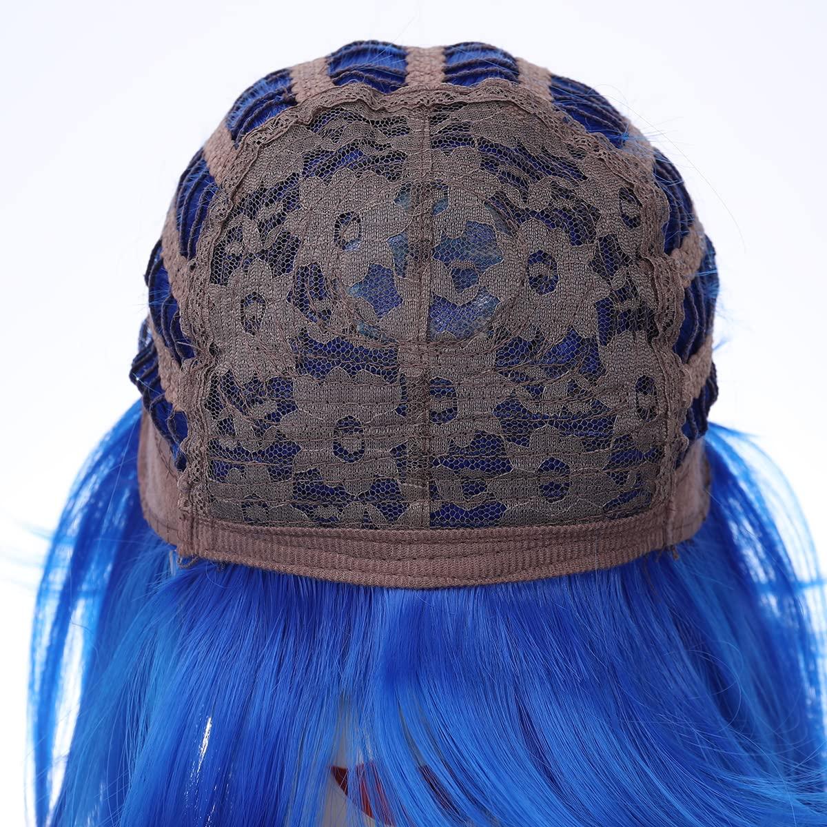 imageGinger Bob Wig for Women Short Orange Bob Wig with Bangs Short Straight Synthetic WigsGingerRoyal Blue