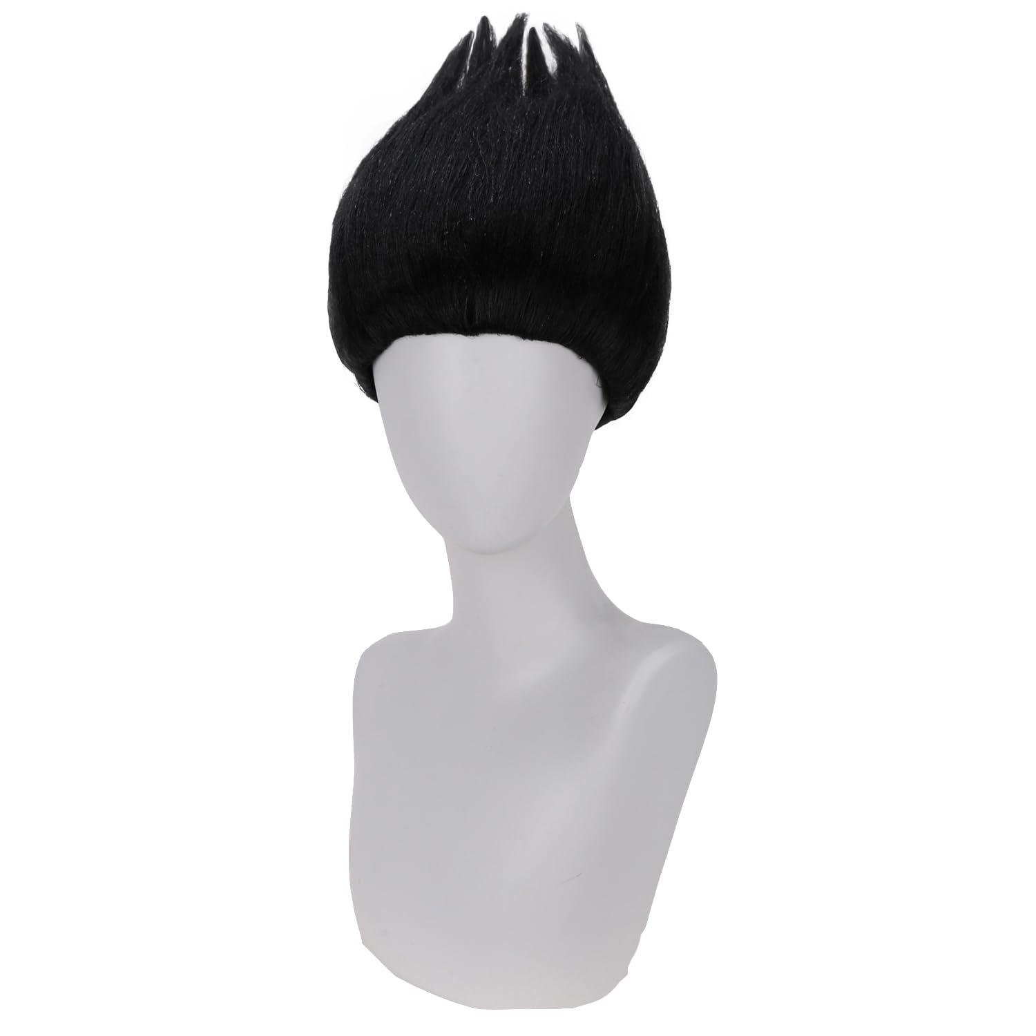 imageKids Flame Fire Wig Children Boys Orange Ombre Wig Cosplay Costume Synthetic Hair WigsBlack