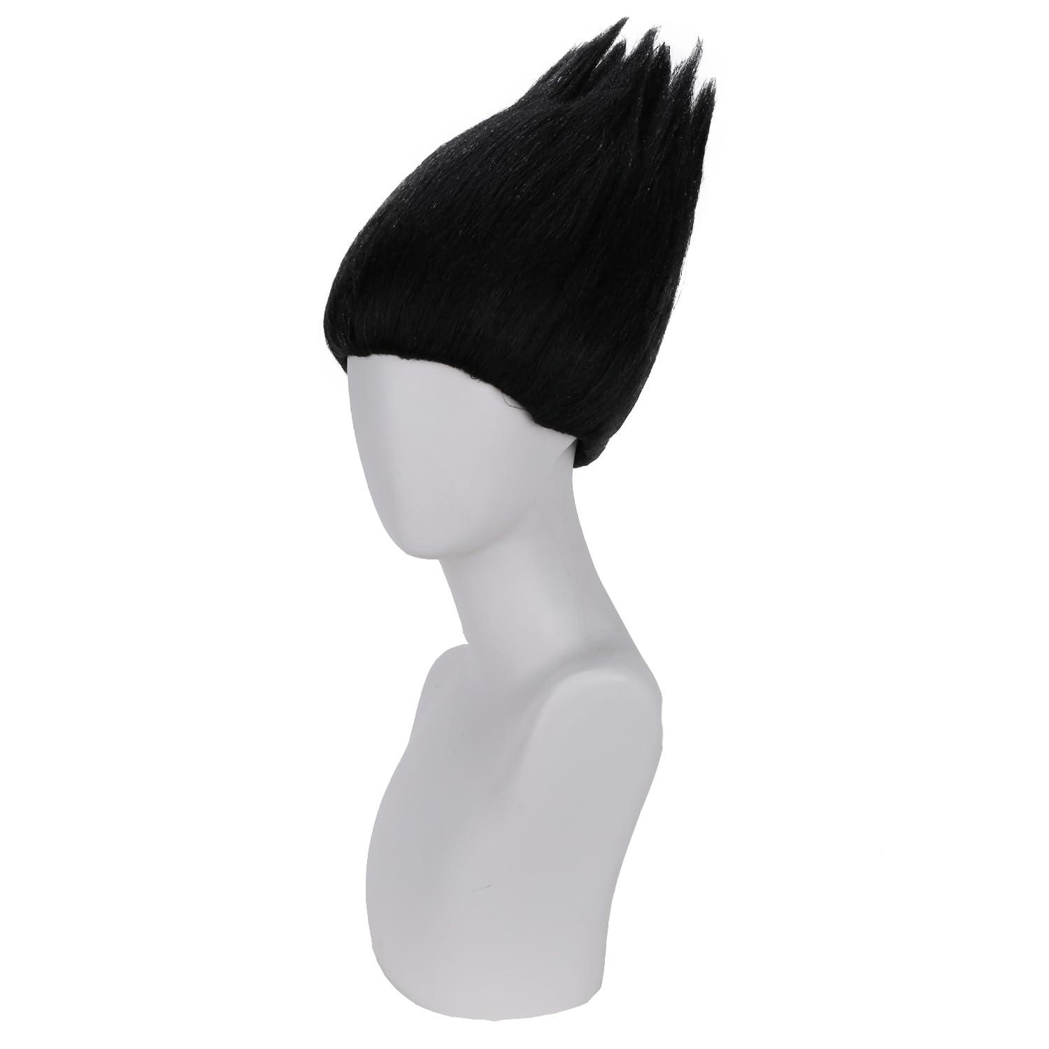 imageKids Flame Fire Wig Children Boys Orange Ombre Wig Cosplay Costume Synthetic Hair WigsBlack