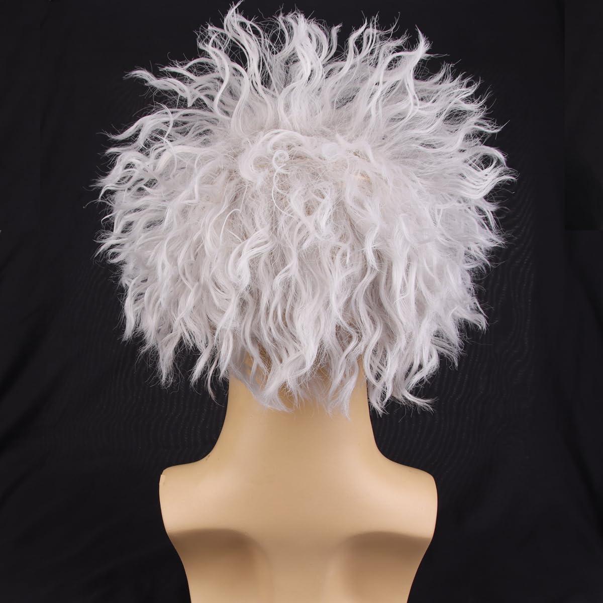 imageKids Green Wig with Bald Cap Child Short Ombre Green Wig Fluffy Wavy Wigs Cosplay Costume Halloween WigsGray