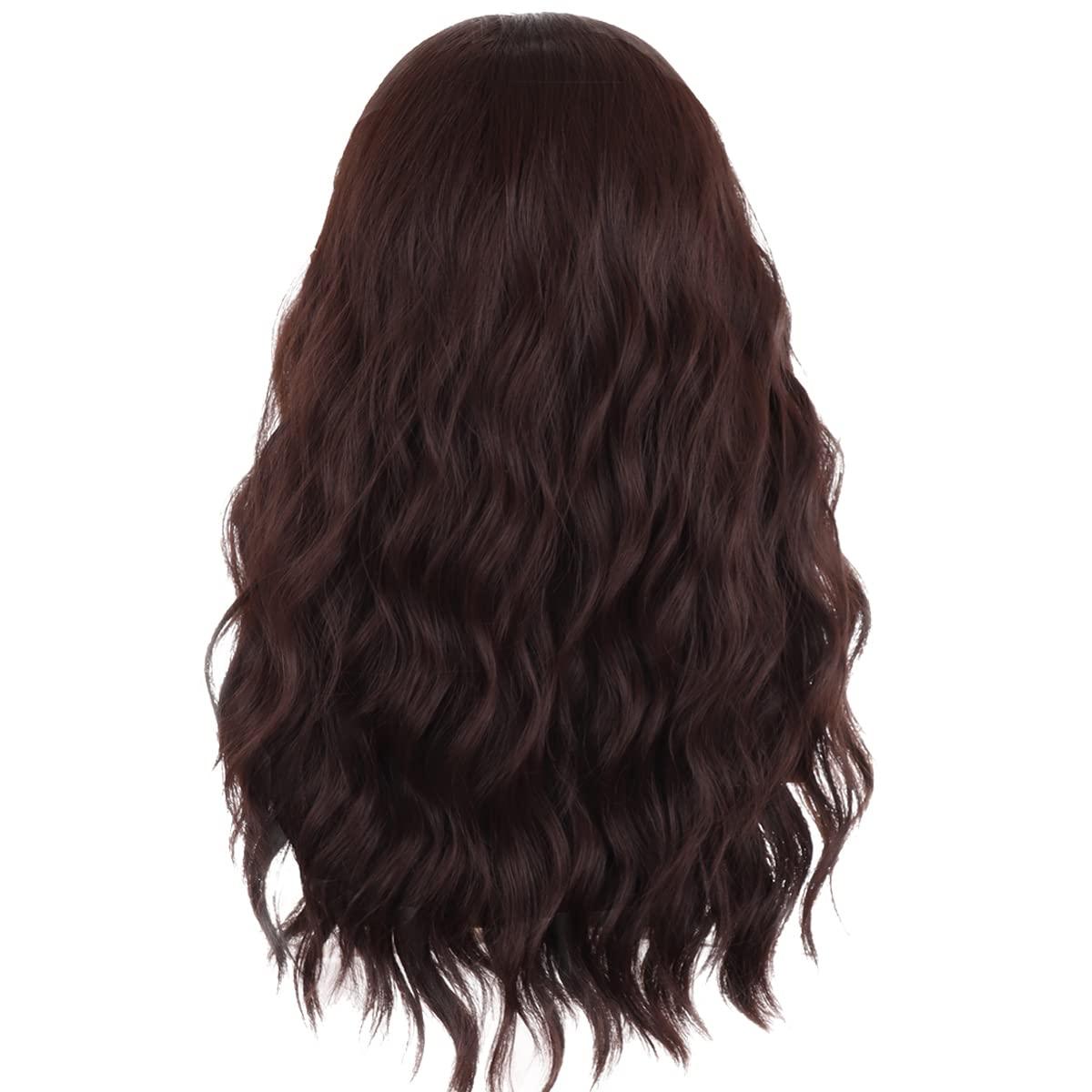 imageMens Light Blonde Wig Long Wavy Blonde Wig for Men Male Shoulder Length Hair Synthetic WigsBrown