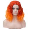 image14 Ombre Orange Wig Short Wavy Flame Fire Color Wig Heat Resistant Synthetic Hair for Women Girls