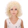 imageLong Curly Blonde Wig for Kids Girls Light Blonde Wig Shoulder Length Blonde Synthetic Wig with Wig Cap