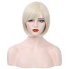 imagePlatinum White Bob Wig Short Platinum Wig with Bangs for Women and Girls Synthetic Bob Wig Platinum