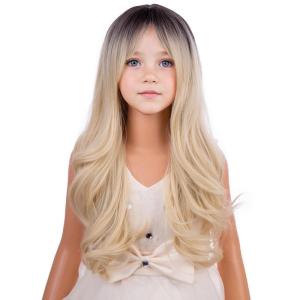 14 Inches Rainbow Wig Short Wavy Pastel Wig with Bangs Multi Color Wigs for Women Girls Heat Resistant Synthetic Cosplay Costume Wigs(Ombre Blonde)