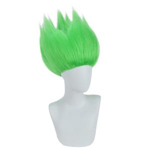 Kids Flame Fire Wig Children Boys Orange Ombre Wig Cosplay Costume Synthetic Hair Wigs(Lime Green)