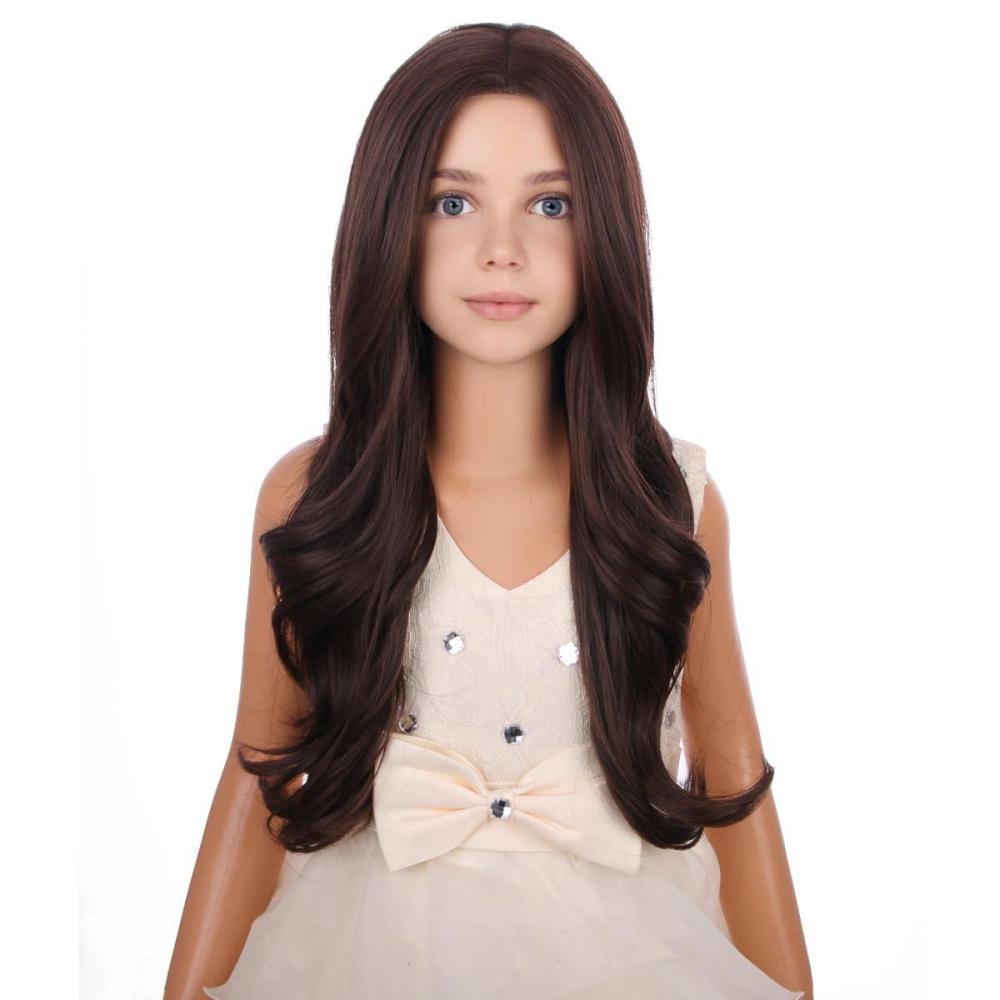 image:imageSilver Gray Wig Long Curly Wavy Gray Wigs Women Middle Part Synthetic WigsBrown