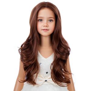 Silver Gray Wig Long Curly Wavy Gray Wigs Women Middle Part Synthetic Wigs(Ginger)