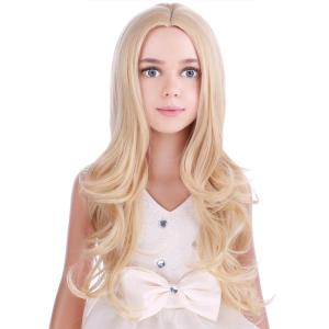 Silver Gray Wig Long Curly Wavy Gray Wigs Women Middle Part Synthetic Wigs(Golden)