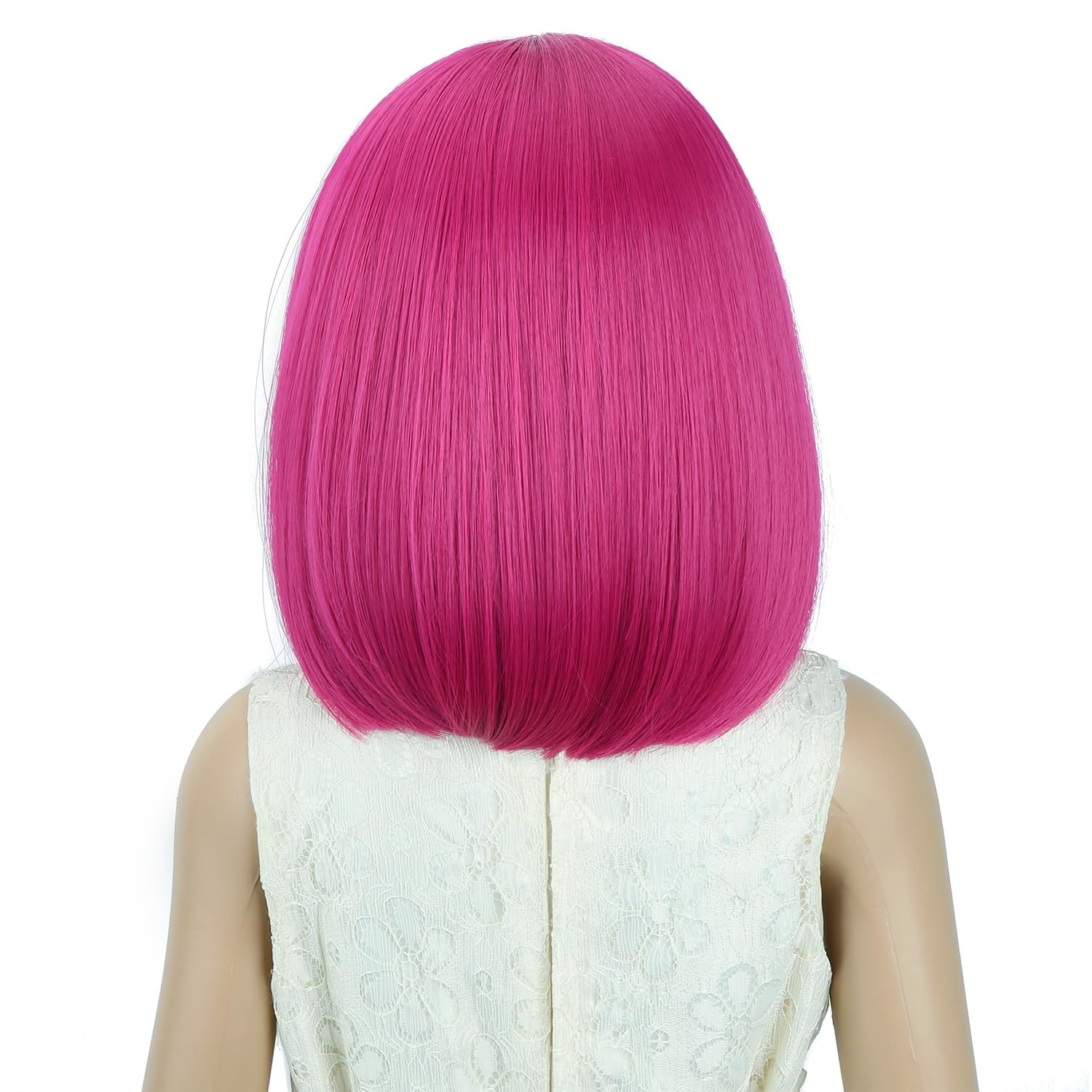 image:imagePATTNIUM Kids Child Ginger Bob Wig Girls Orange Wig Auburn Wigs Cosplay Party Daily Wear Heat Resistant Synthetic WigsHot Pink