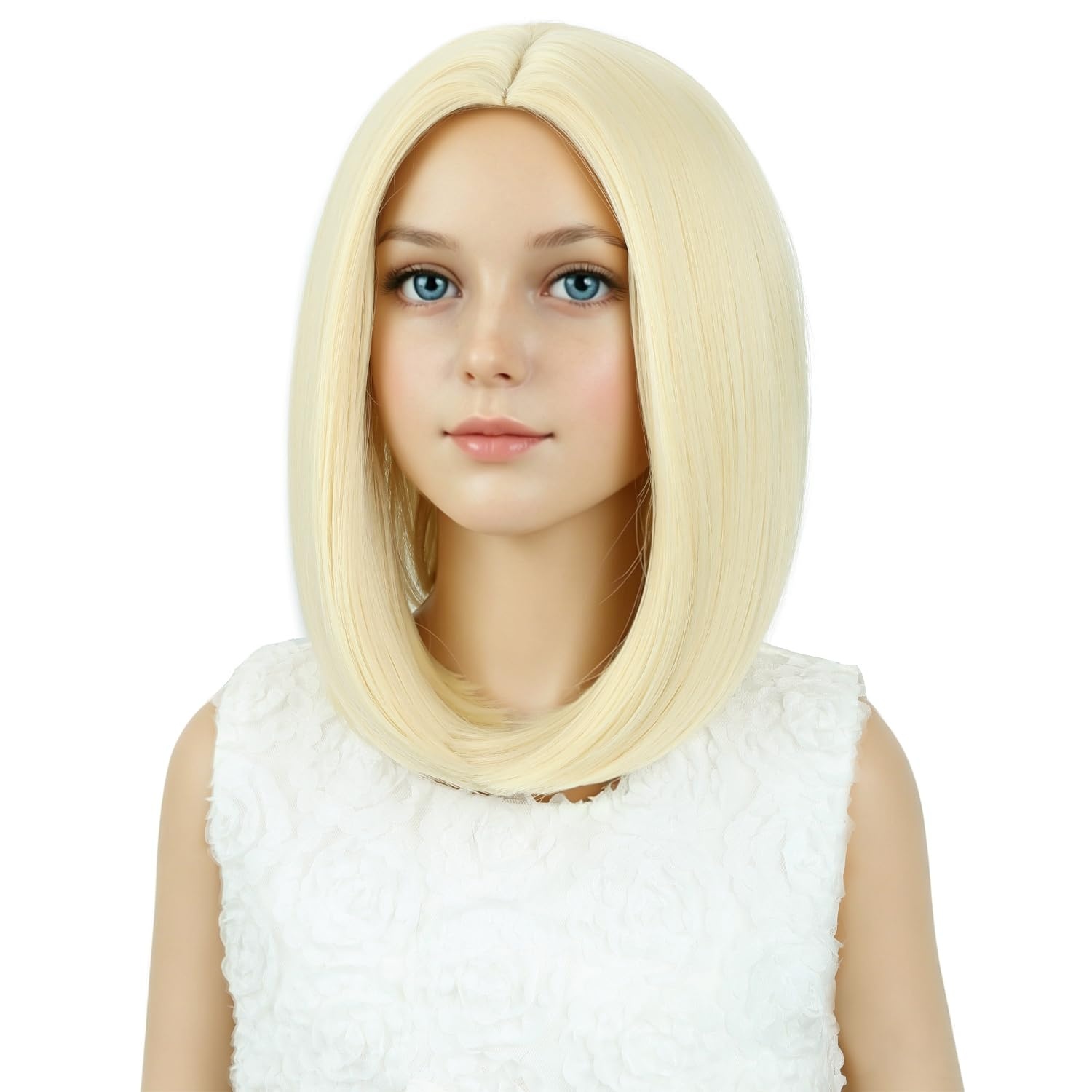image:imagePATTNIUM Kids Child Ginger Bob Wig Girls Orange Wig Auburn Wigs Cosplay Party Daily Wear Heat Resistant Synthetic WigsLight Blonde
