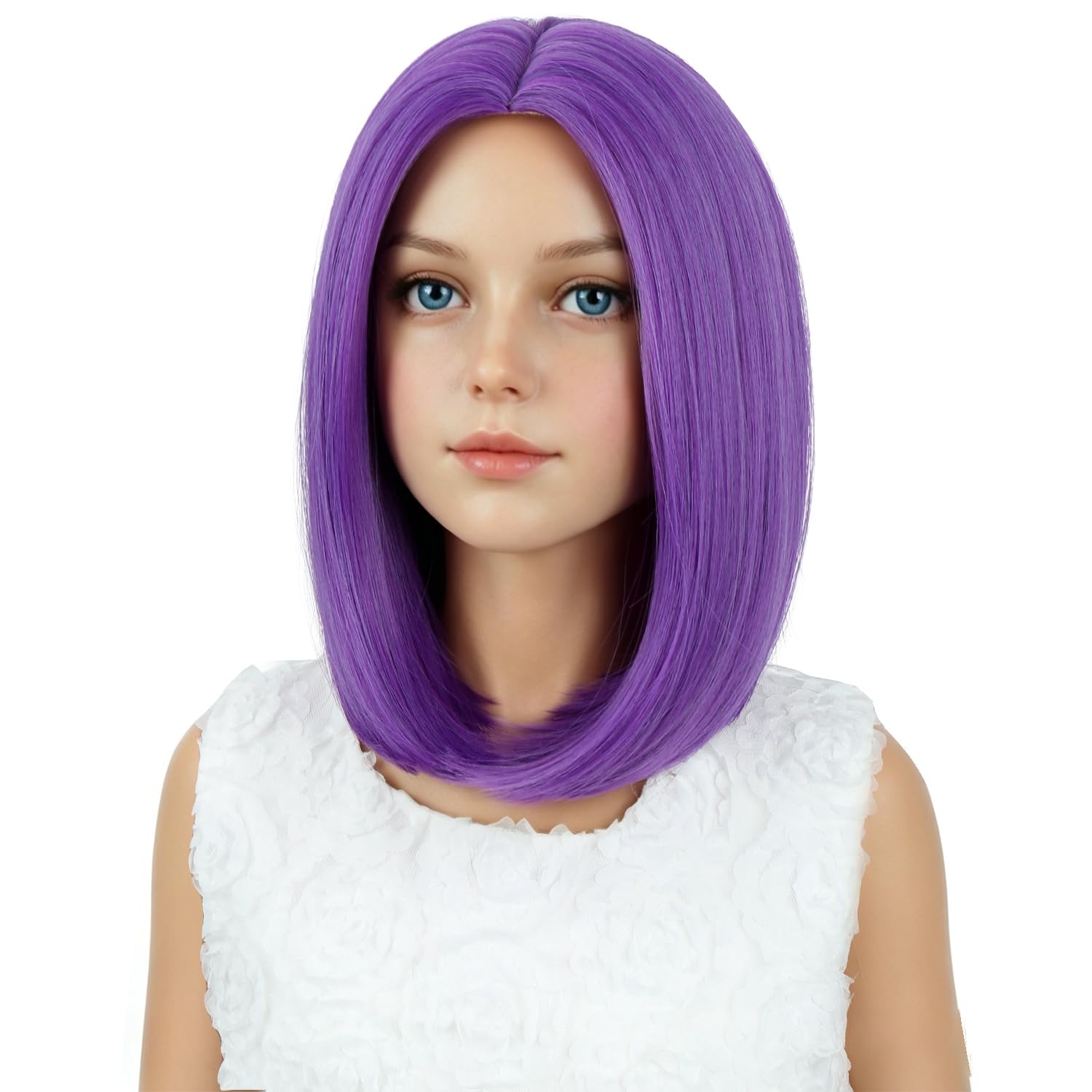 image:imagePATTNIUM Kids Child Ginger Bob Wig Girls Orange Wig Auburn Wigs Cosplay Party Daily Wear Heat Resistant Synthetic WigsPurple