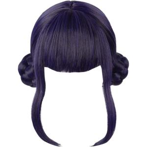 Perruque Rumi Kpop Demon Hunter,Perruque Rumi Déguisement Hunter, Anime Rumi Mira Cosplay Wig, Halloween Cosplay(Noir)