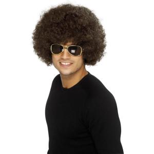 Smiffys Perruque afro funky des années 70, brune, 120g Halloween(Marron)