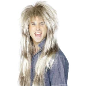 Smiffys Perruque punk de rue des années 80, Mohawk, multi couleurs Halloween(Blond/Marron)