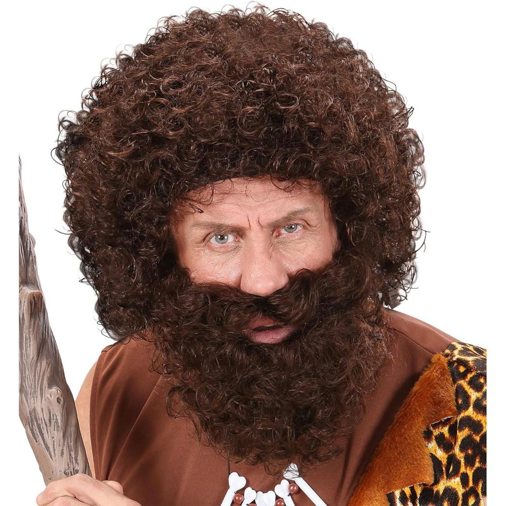imageAEC  PE757GRISE  Dguisement  Perruque  Barbe Boucle Rousse  Taille UniqueMarron