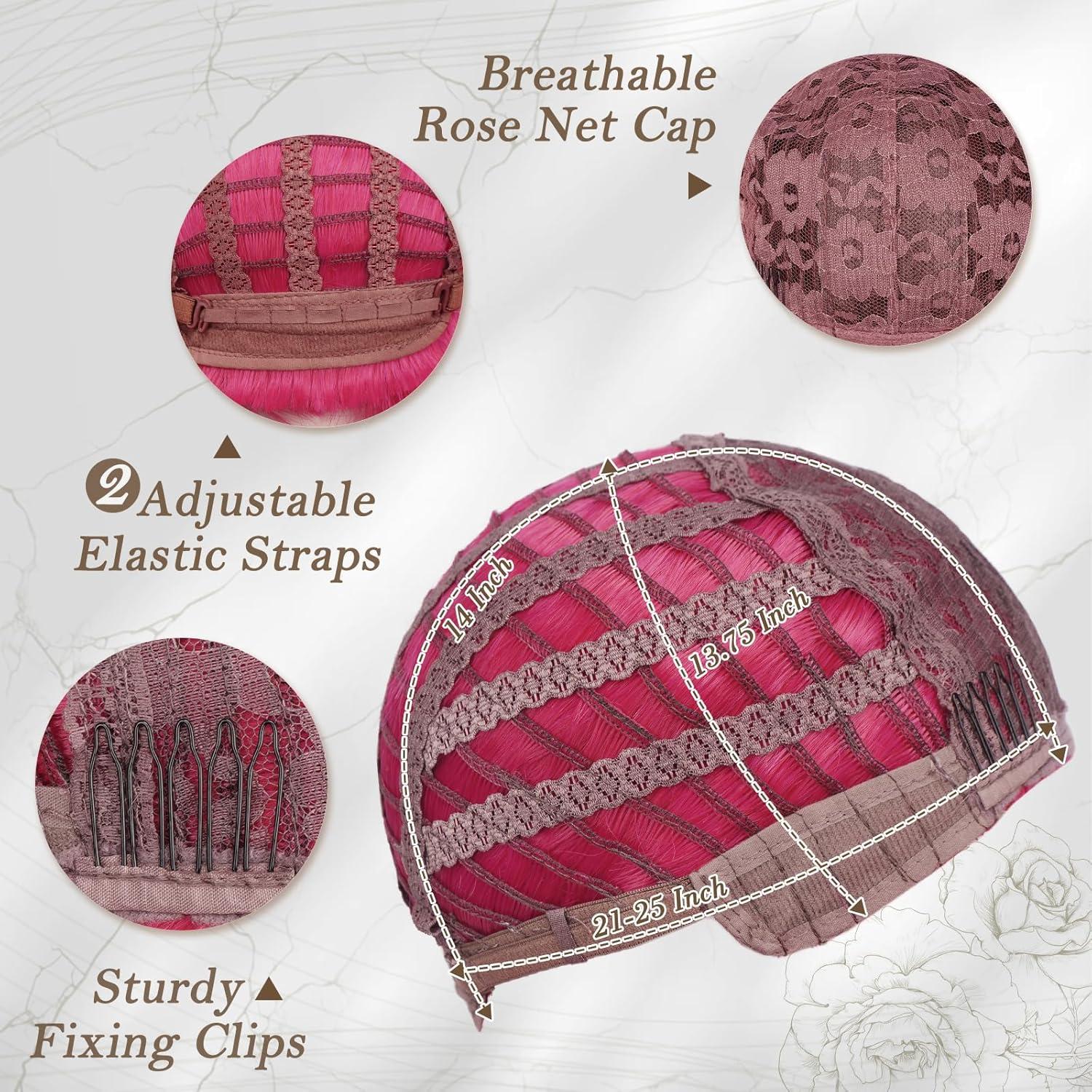imageBARSDAR Courte Bob Perruque avec Franges 30cm Auburn Perruque pour Les Femmes Courte Cuivr Perruques Naturel Droite Synthtiques Synthtiques Rsistantes la Chaleur Perruques Cuivr AuburnRose Rouge