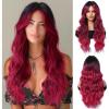 Noir ombré rouge