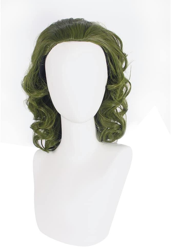 imagePORSMEER Perruque brune fonce pour hommes Perruque longue et boucle pour Aquaman Arthur Curry Perruques de fte pour Halloween CosplayVert