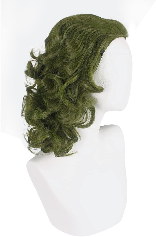 imagePORSMEER Perruque brune fonce pour hommes Perruque longue et boucle pour Aquaman Arthur Curry Perruques de fte pour Halloween CosplayVert