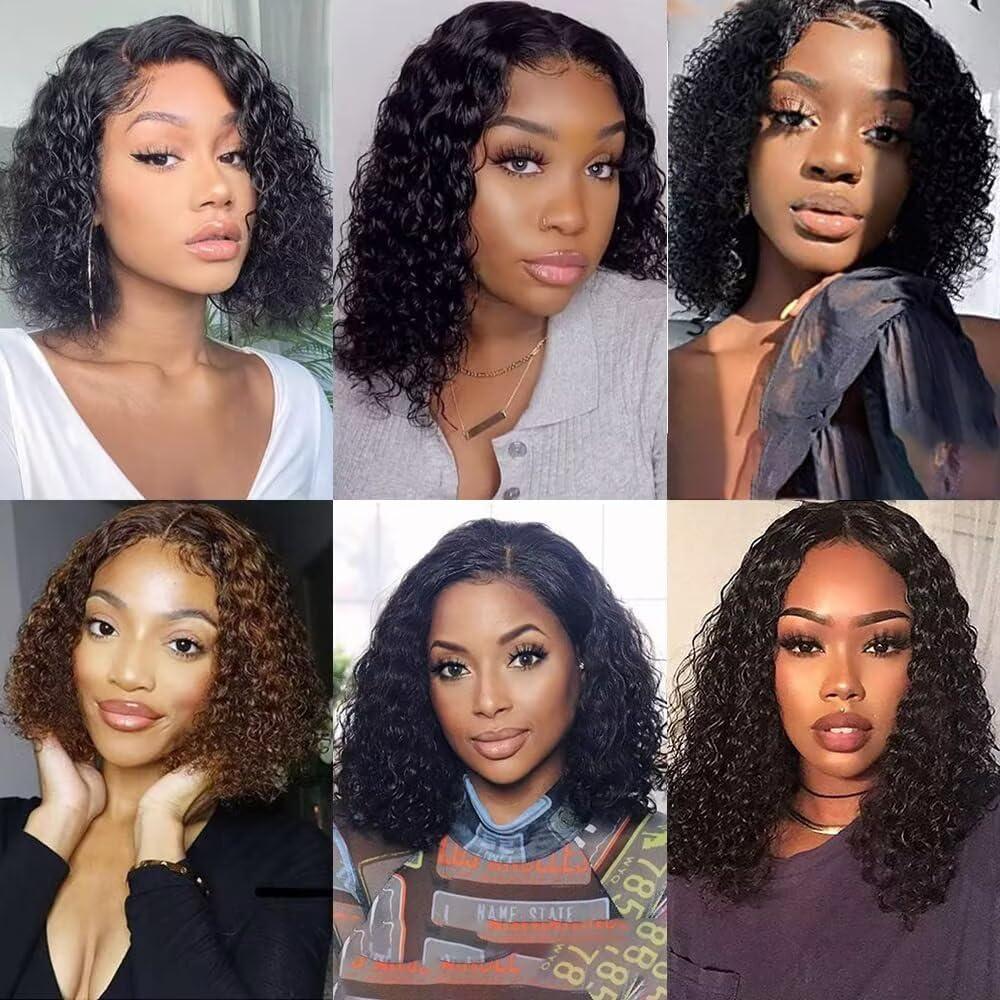 imagePerruque Femme Naturelle Brsilien Boucle V Part Wig Human Hair Perruque Afro Femme Human Hair Noir Cheveux Sans Colle 14 Pouce Kinky Curly Human Hair Wig No Leave Out Upgraded U Part Wigs For Womennatural black