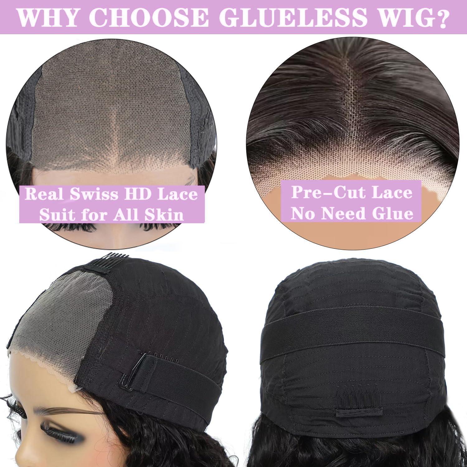 imagePerruque femme naturelle brsilien cheveux humain 30 CM Glueless Wig Human Hair 4X4 Lace Wig Human Hair Straight Bob Perruque sans colle 180 de densit Lace Wig Human Hair Beckina Friendellikinky curly