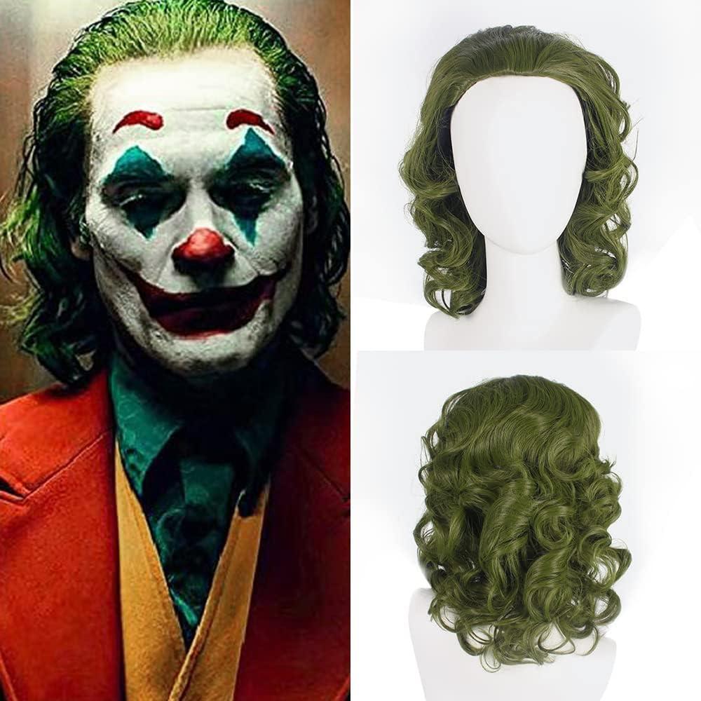 imagePORSMEER Perruque brune fonce pour hommes Perruque longue et boucle pour Aquaman Arthur Curry Perruques de fte pour Halloween CosplayVert