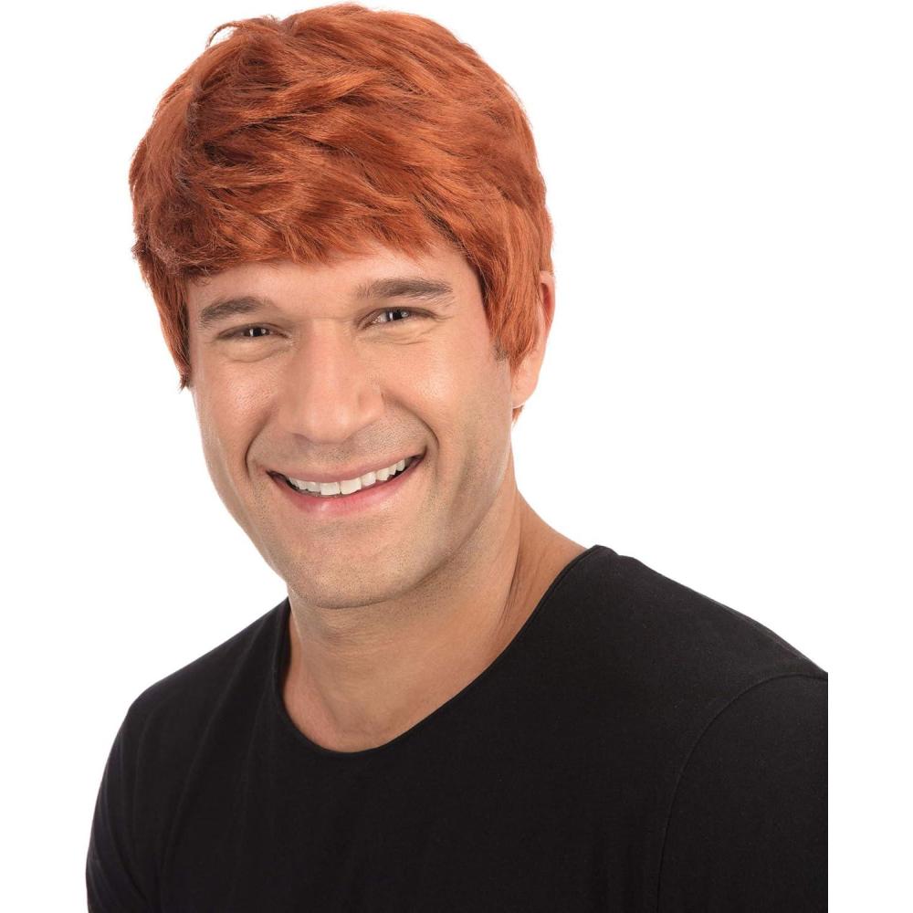 imageBristol Novelty BW305 Perruque pour homme courte marron taille unique HalloweenOrange