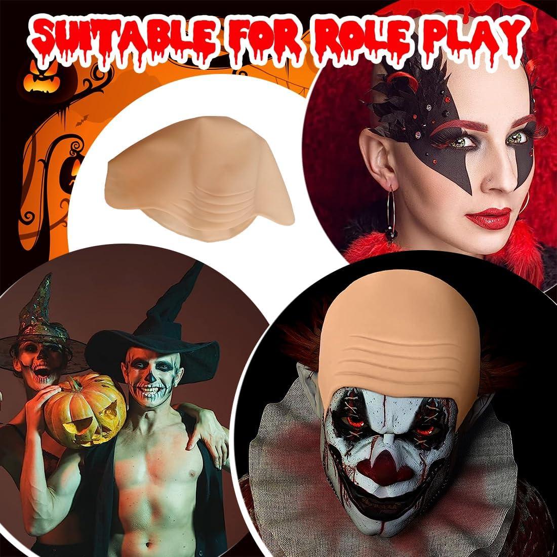 image1 Pices Bonnet Chauve Perruque Chauve en Latex pour Maquillage Bonnet de crane chauve perruque de crne de cuir pais robe fantaisie cosplay cap Halloween enfants adultes vtements accessoires