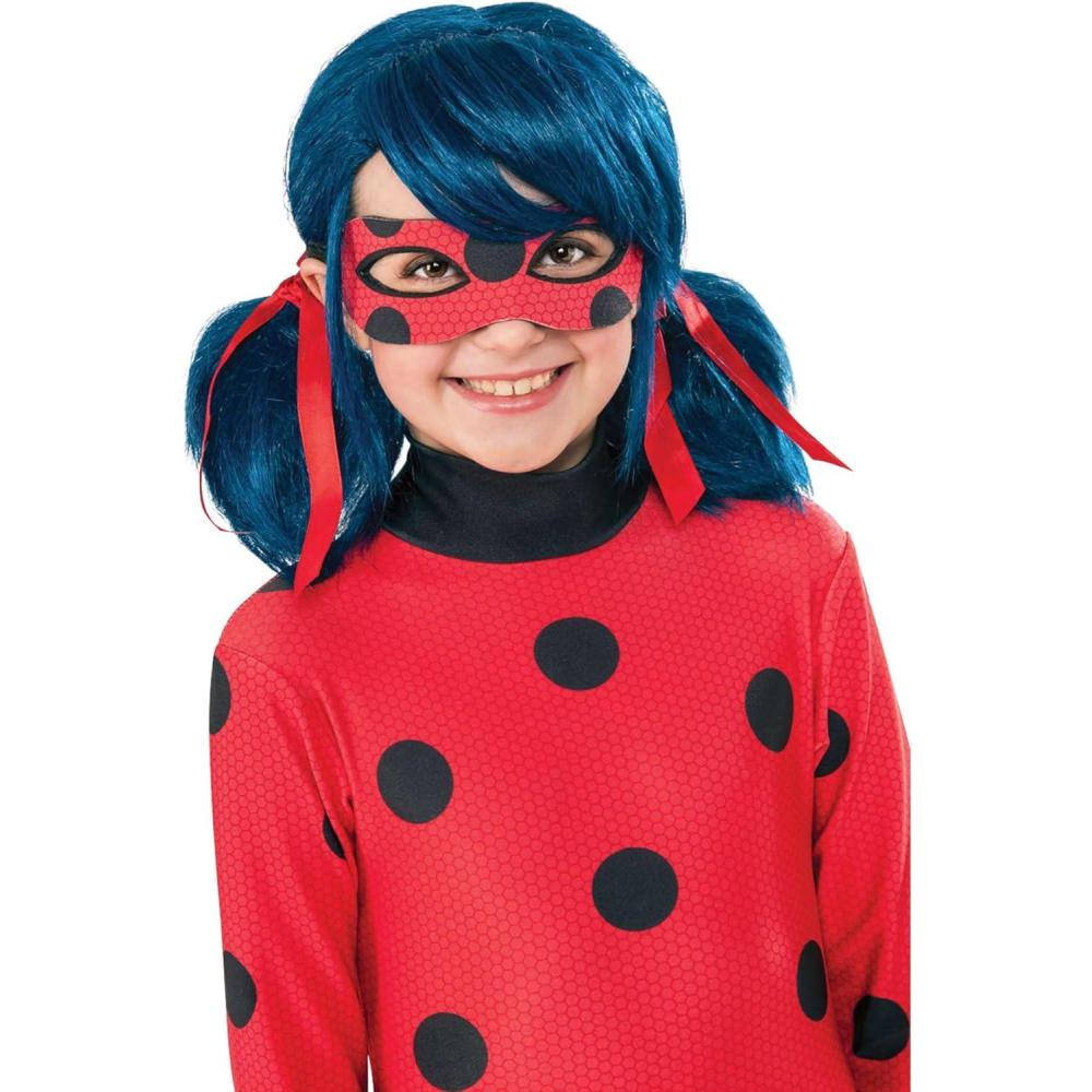 imageRubies Perruque Miraculous Lady Bug pour enfant Accessoire de dguisement dHalloweenPerruque