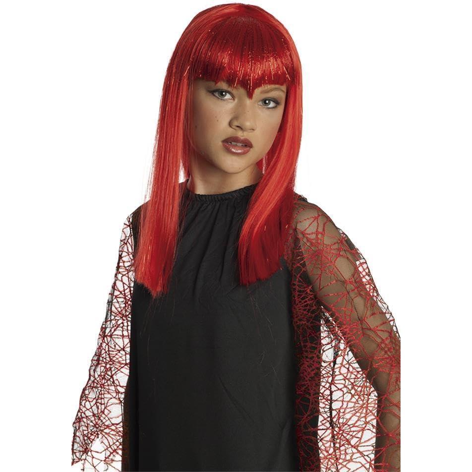 imageRubies  Perruque Enfant Sorcire Rouge Halloween
