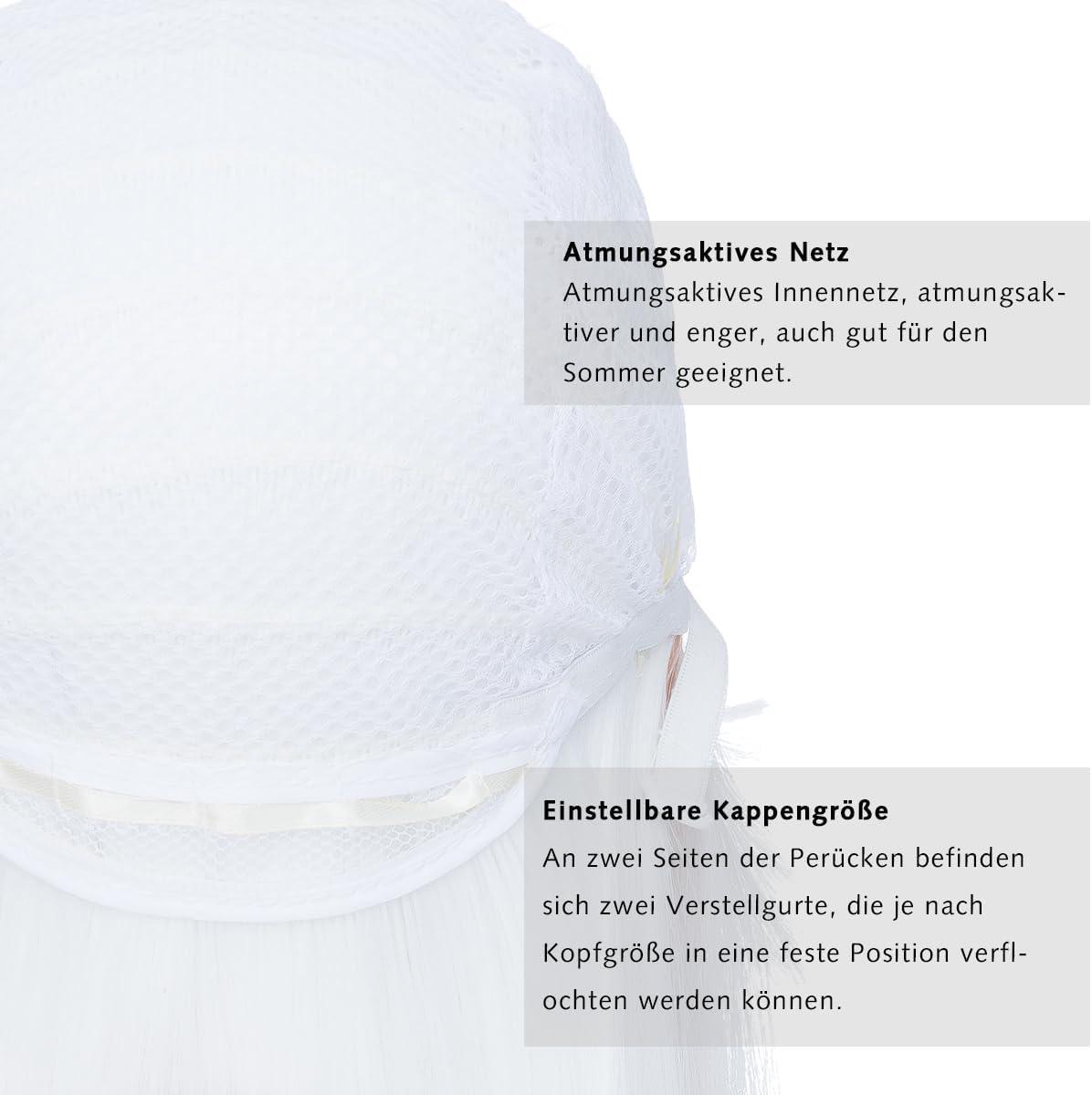 imagePerruque bob avec frange Blanche Cheveux synthtiques Longueur des paules Fte Cosplay Perruques ondules pour femmesBlanc