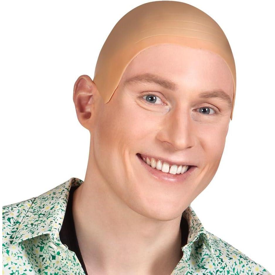 imageBoland Latex Bald Head Skin Head Party Fancy Dress Accessory Halloween Cosplay Cap Novelty Joke Unisex Adult One Size