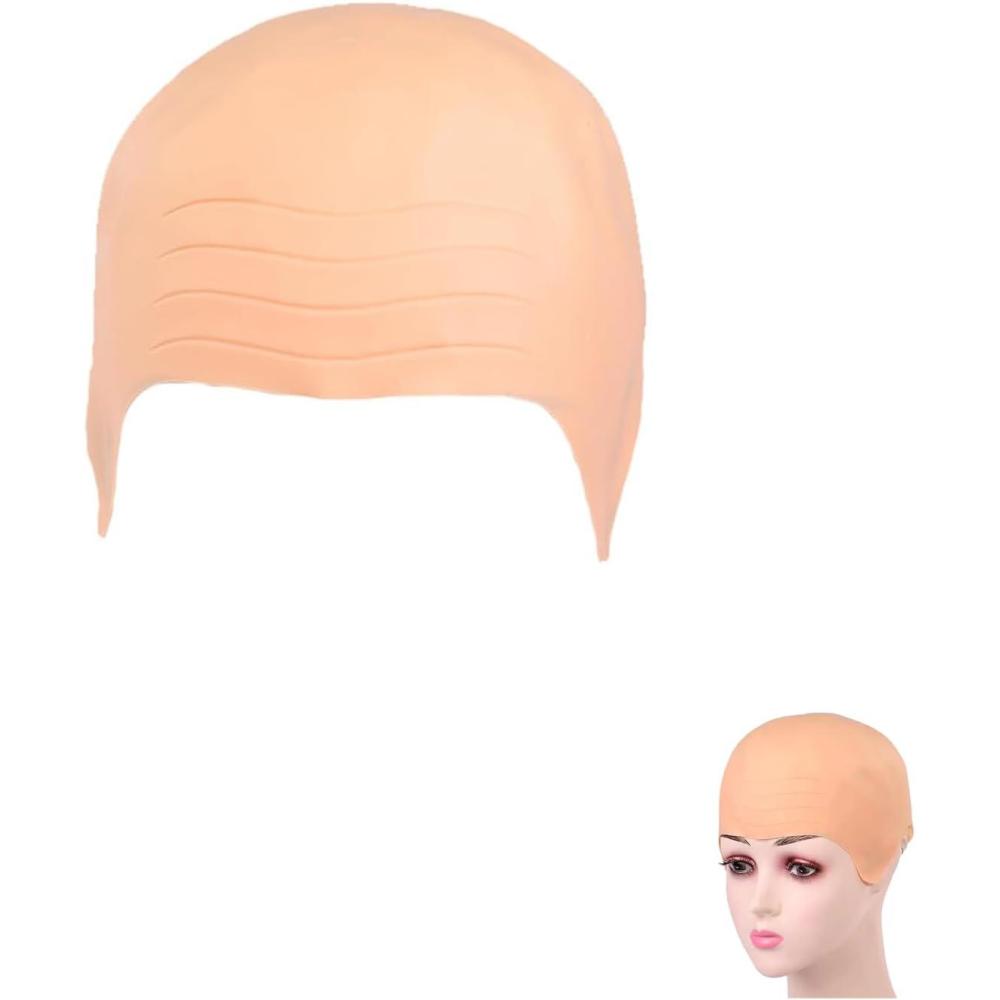 image:imagePerruque Chauve LatexBonnet Chauve en Latex pour MaquillagePerruque Femme Bonnet Chauve Perruques Robe Fantaisie Cosplay Cap Halloween Adultes Hommes Femmes Enfants Vtements Accessoires
