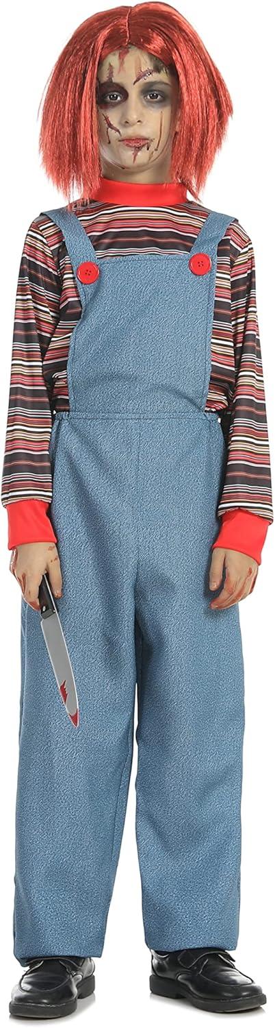 image:imageCarnavalife Perruque pour costume Chucky pour enfant perruque chuki poupe diabolique enfant perruque courte rouge orange pour dguisement Halloween Chucky rougeRouge
